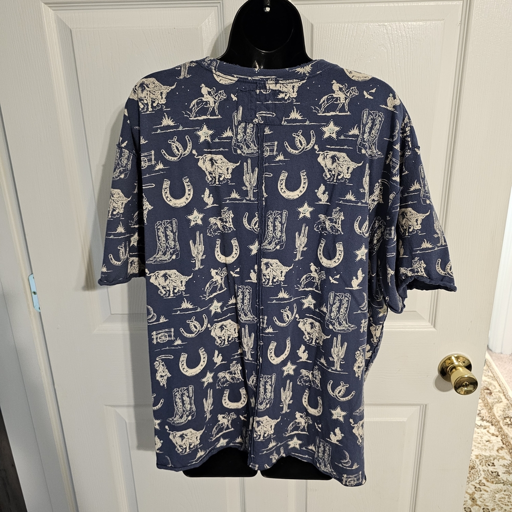 Free People Blue Western Graphic T-Shirt - Picture 3 of 6